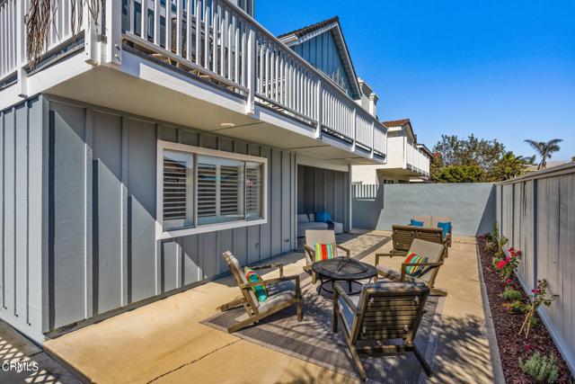 Backyard with gate to beach path