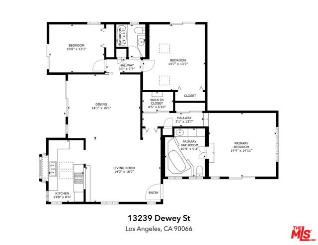 13239 Dewey Street, Los Angeles, California 90066, 3 Bedrooms Bedrooms, ,2 BathroomsBathrooms,Single Family Residence,For Sale,Dewey,24353929