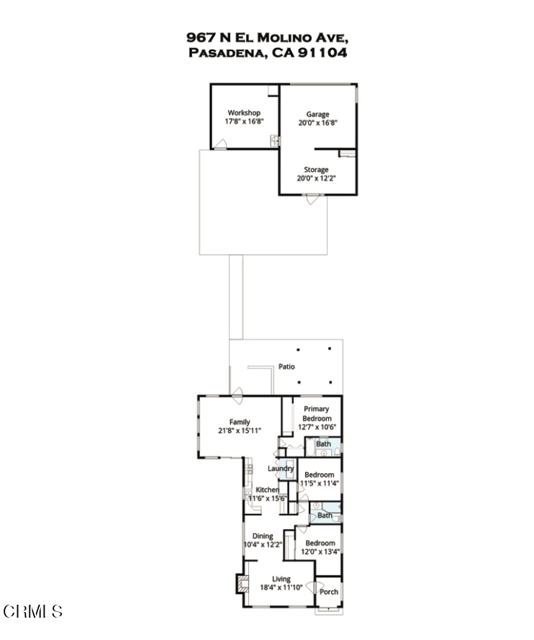 Detail Gallery Image 17 of 17 For 967 N El Molino Ave, Pasadena,  CA 91104 - 3 Beds | 2 Baths