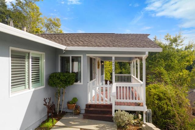 270 Tabor Drive Scotts Valley, California This beautiful and affordable Scotts Valley home is conveniently located just a short walk to award winning schools, green belts, and family friendly parks. This sunny spot is perfectly situated for a quick commute to Silicon Valley, or a short drive to warm Santa Cruz beaches. You'll love the bright updated kitchen, the newly refinished hardwood floors, and the open, yet cozy, living room with wood burning stove. The many large updated windows keep the inside filled with natural light. Enjoy barbequing iThis beautiful and affordable Scotts Valley home is conveniently located just a short walk to award winning schools, green belts, and family friendly parks. This sunny spot is perfectly situated for a quick commute to Silicon Valley, or a short drive to warm Santa Cruz beaches. You'll love the bright updated kitchen, the newly refinished hardwood floors, and the open, yet cozy, living room with wood burning stove. The many large updated windows keep the inside filled with natural light. Enjoy barbequing in your sunny and private backyard, or take in the pastoral views from your spacious front porch. Your new home is move in ready with newer furnace, central air conditioning, and 50 year composition roof. This one won't last.