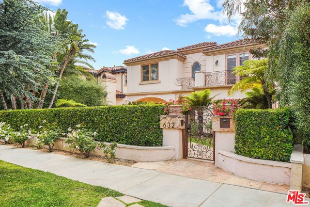 632 16Th Street Santa Monica, California Gorgeous Contemporary Mediterranean home designed by famed architect Richard Landry in North of Montana neighborhood. As you enter there are vaulted ceilings with a beautiful winding staircase. Loads of natural light fill this home with spacious Living room with fireplace, plus French doors to the front outdoor patio & leads to Dining room which gives an open entertainment flow. Large gourmet kitchen with island and top of the line appliances plus breakfast nook that opens to the family room w/built-ins, fireplace & French doors to the yard, plus Powder room, office/bedroom complete the downstairs. Two more En-suite bedrooms upstairs plus a grand primary bedroom, spa bathroom, dual closets & large terrace overlooking the private yard with pool, Guest house, & Garage has been turned into another entertainment room, plus 2 Car carport off alley. Also available for lease at $20,000 per month. Square footage includes guest house.