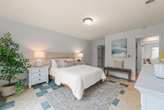 Primary suite large space, door to patio and hot tub room