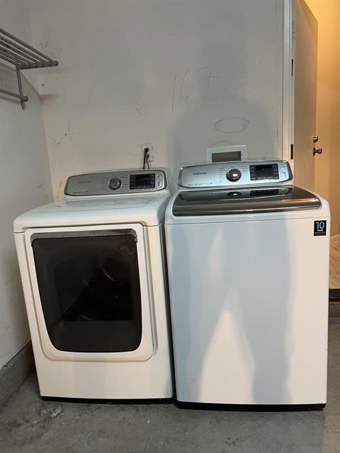 WASHER AND DRYER IN GARAGE AS IS.