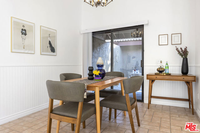 Functional Dining Room opens to Patio