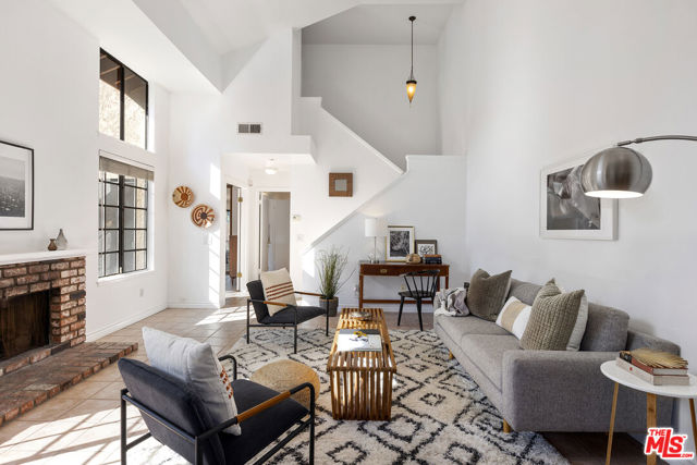 Spacious Living Room with Vaulted Ceilings