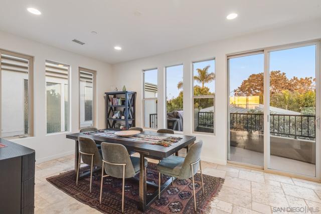 Top Floor Window Lined Dining Room