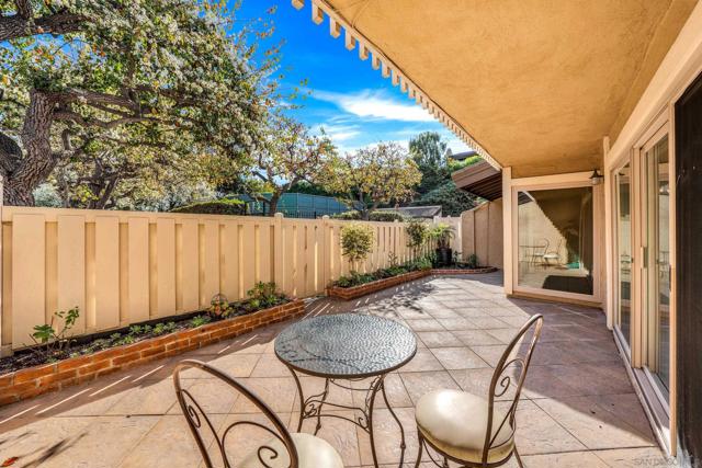 Large, private patio offers plenty of room for outdoor furnishings