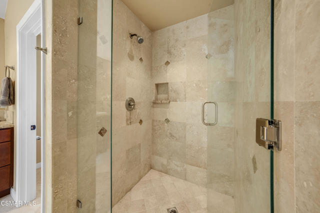 Primary Bath Travertine Shower