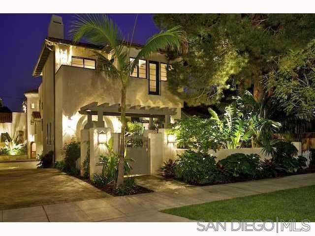 935 F Coronado, California Location!Location! 2 block stroll to the white Coronado sands & a 2 block stroll into town~ main Orange Ave with dining, shopping, etc. New build in 2009, this seamlessly flowing entertainer's dream of a 3 bedroom 3 1/2 bath features Vaulted ceilings throughout, a dramatic staircase leading up From the main grand entrance to the second floor.The rooftop deck offers Panoramic city views as will as well as amazing sunsets, to be be enjoyed by the fireplace. Each bedroom is en suite. The master displays a relaxing sitting area with fireplace. The gated entrance into your own private courtyard is lushly landscaped and warmly awaits you.Two car enclosed, attached garage on lower level has it's own private entrance. The perfect escape vacation home or permanent residence!