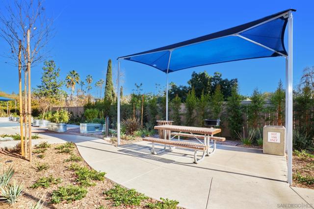 BBQ with tables and shade