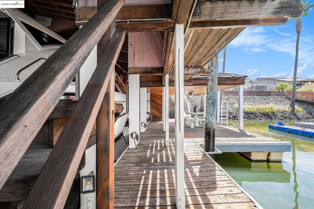 Dock with a water view