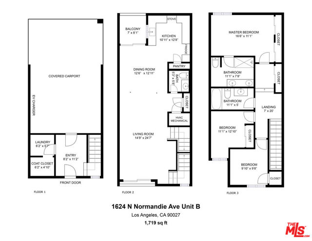 1624 Normandie Avenue, Los Angeles, California 90027, 3 Bedrooms Bedrooms, ,2 BathroomsBathrooms,Townhouse,For Sale,Normandie,23311699