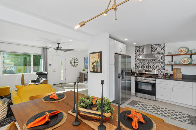 View of Dining Area & Kitchen