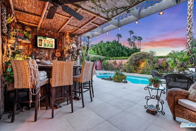 Covered patio off of living room ...