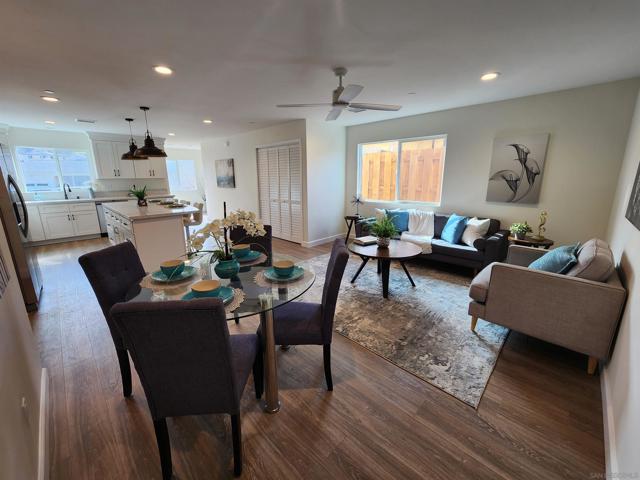 Unit 1 - Dining/Living area, kitchen