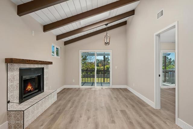 Family room at the back of the house