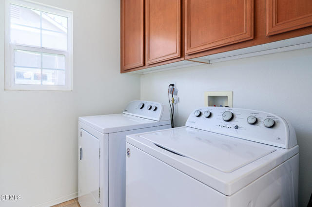 Convenient upstairs laundry room