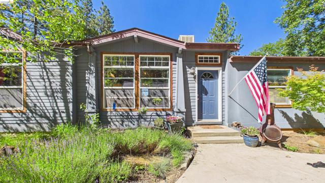 Gray siding exterior with multiple window panes