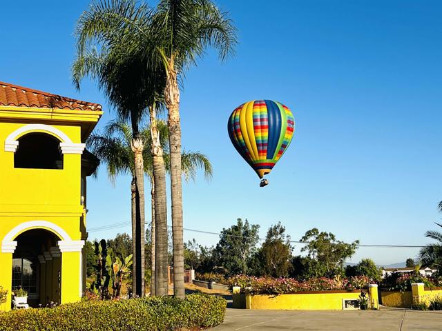 Hot air balloon in the sky.