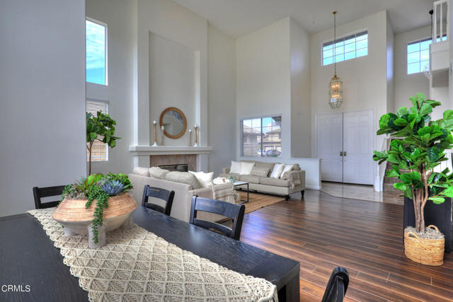 Formal dining area open to living room