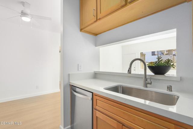 Kitchen peek-a-boo to living room