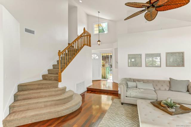 View from the dining table toward the front door
