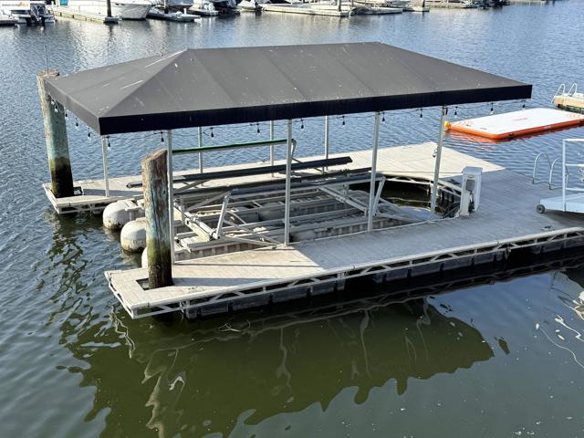 Dock featuring a water view