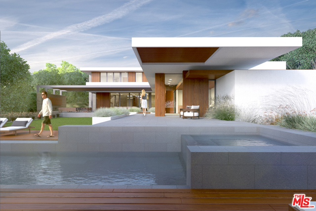 133 N Layton Drive Los Angeles, California Designed by O+ L building projects LLC, the Studio that created the 748 Amalfi Drive and 1143 Ravoli Drive Residences, the Layton Drive Residence comes with two sets of plans, one RTI. The residence features an over 12,000 square foot, stunning contemporary home with every luxury. Located on a large lot in the highly sought after gated community of Brentwood Circle, the project was designed as a Modernist Villa embracing everything offered by Southern California living. The building uses the gentle slope of the site to create what from the street appears to be a single story home yet grows as the house steps down the hill, opening itself completely to the rear gardens and pool. The design creates a great sense of privacy to the street, yet immense openness toward the rear gardens and pool, a strong sense of intimacy yet grandeur, and a play of interlocking volumes all within a rich palette of highly textural exposed Board Form Concrete, supple warm Western Red Clear Cedar and soft white stucco volumes. This is truly a unique combination of world-class architecture and a highly desirable location. Photos are conceptual renderings.