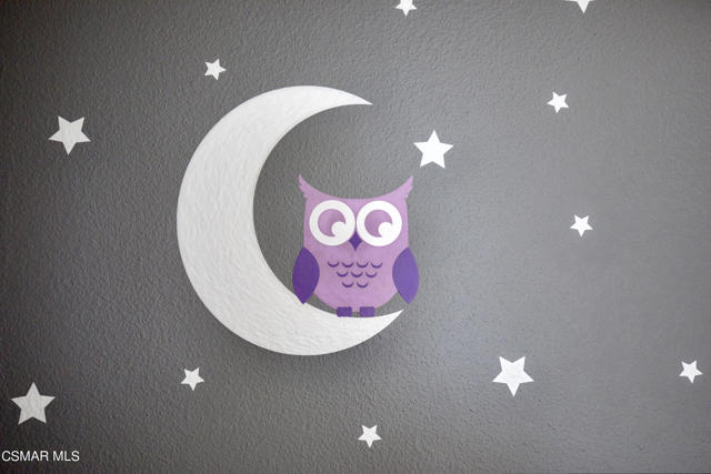 Owl on moon decoration