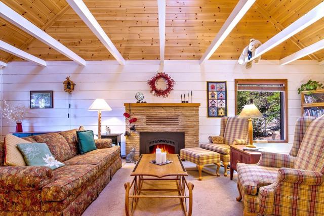 18 Stone fireplace with propane insert