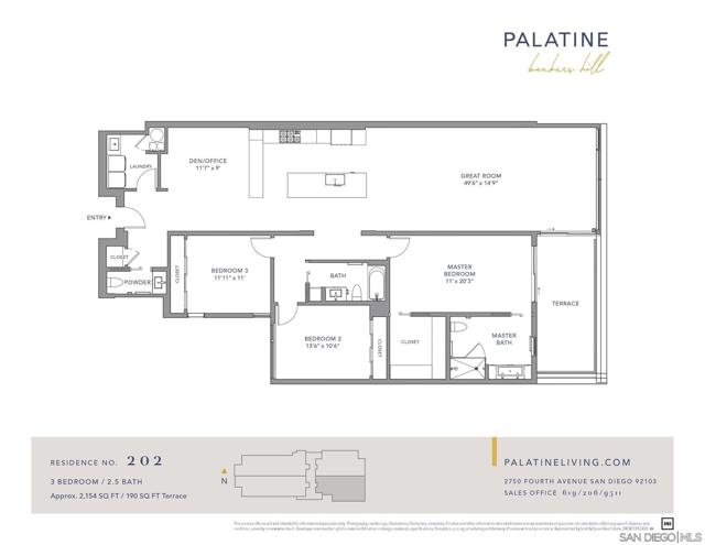 Unit 202 floor plan.