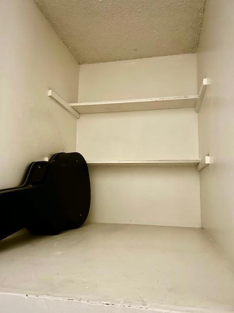 Extra storage in closet.