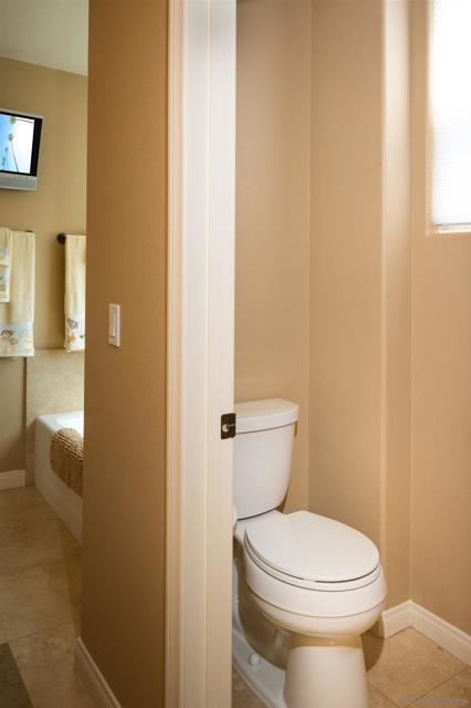 Water closet with door