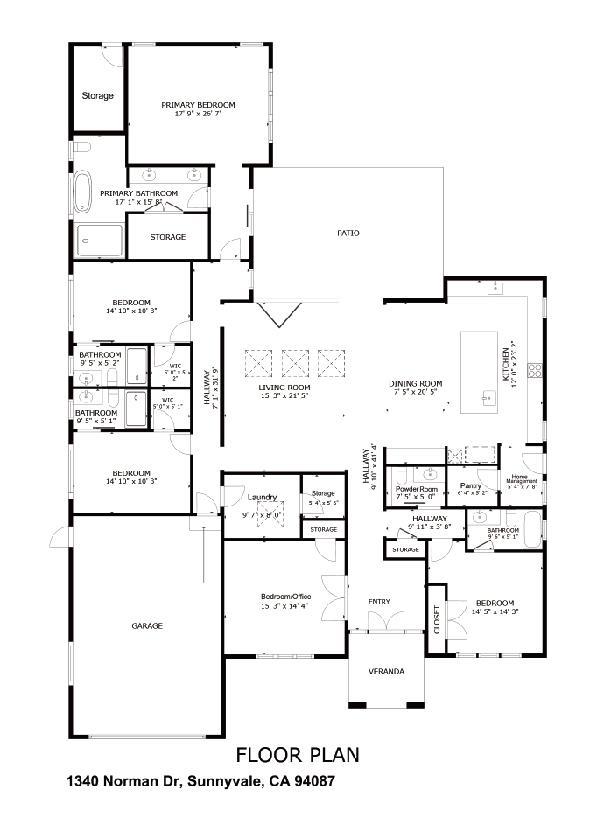 1340 Norman Drive, Sunnyvale, California 94087, 5 Bedrooms Bedrooms, ,4 BathroomsBathrooms,Single Family Residence,For Sale,Norman,ML81994425