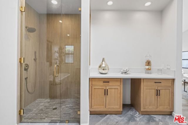 Primary shower and vanity Primary shower and vanity