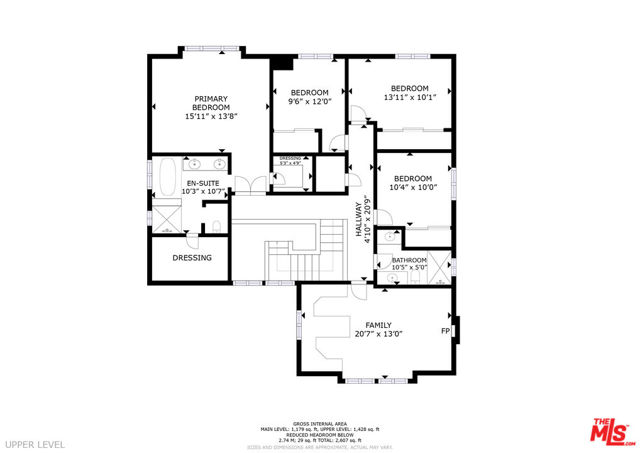 Floor plan upper level