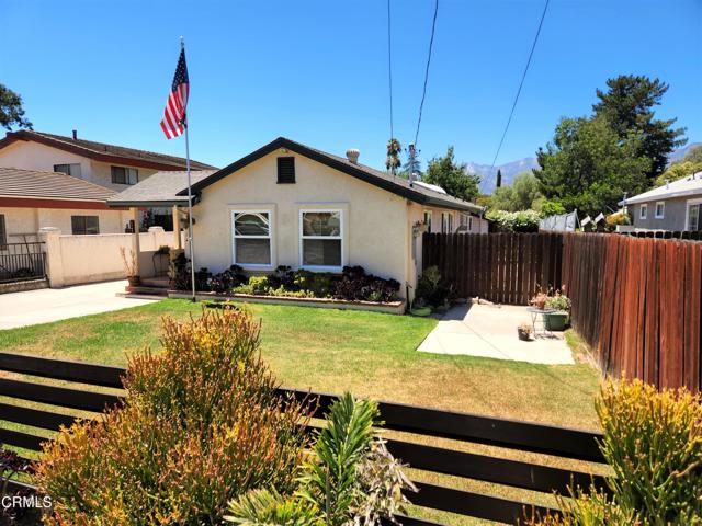 fenced front yard