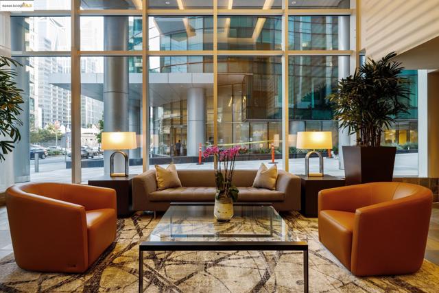 Building lobby featuring floor to ceiling windows