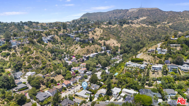Aeriel view of Hollywood Sign
