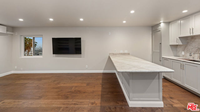 Custom Stone Counters | Soundproofed Living Room