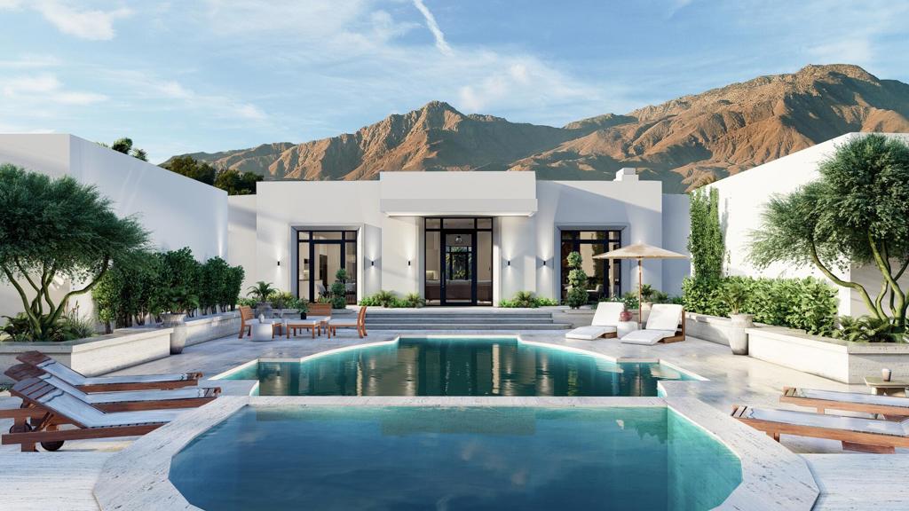 Developer/Lender owned property. Looking for a new custom home(buyers input for finish work possible) in South Palm Springs, Andreas Canyon area? How about the exclusive man gated, fee land of Bella Monte?The owner has decided to sell this property completed, or 'As Is' (depending on phase of construction). +/- 6,000 sqft. with 4-6 car garage parking on over a 27,000 sqft lot with unparalleled panoramic mountain views in every directionBuyer could be able to finish this home  and add all of their own personal touches. Bella Monte has community tennis and a clubhouse. Please note that the pictures are only renderings of a proposed finished product, THERE IS ONE PICTURE WHICH SHOWS THE CURRENT STATE OF CONSTRUCTION. Property can be purchased in its current state at $1,395,000 with previously approved  plans by the HOA, that will need to be resubmitted for any updates required. Seller may finance or entertain trades.  Please call listing agents for more details.