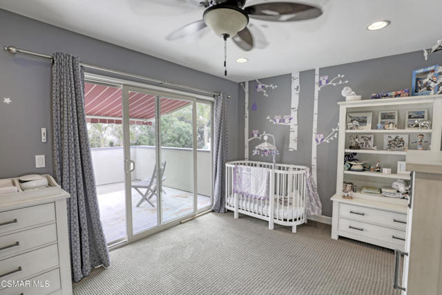 Child's bedroom looking out