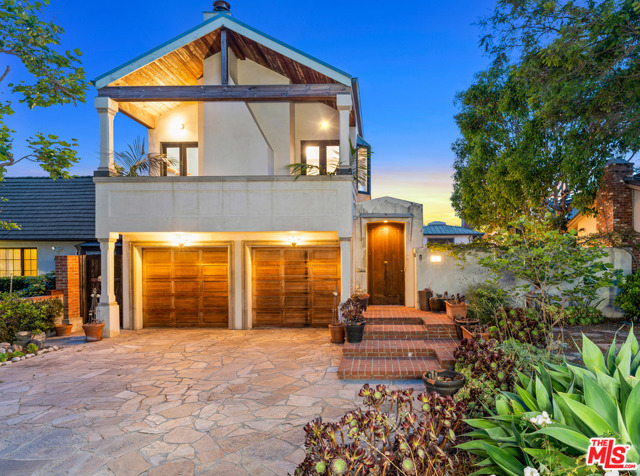 222 14Th Street Santa Monica, California North of Montana stands this stunning 5 bed / 6 bath contemporary home that is a private entertainers dream. With a seamlessly flowing indoor/outdoor floorplan and tons of natural light throughout, step into an oversized living room with wood burning fireplace that opens into the backyard as well as the massive chefs kitchen with breakfast sitting area. A vaulted wood beamed dining room with fireplace features double French doors that pour out into the backyard. Downstairs features 3 guest bedrooms, 1 ensuite and another fitted with a fireplace, as well as a den that opens into an outdoor sitting area. The second floor contains a large bedroom great for a home office with minifridge and sink and a wraparound balcony. The wood beamed master bedroom boasts a huge walk-in closet and a recently upgraded marble tiled bathroom with a large soaking tub. Upstairs you will find a massive sitting area fitted with a bar and fireplace. Enjoy Santa Monicas perfect weather when taking a swim in the pool or jacuzzi, cook and entertain any party with the multiple outdoor sitting areas with a built-in BBQ, or relax and stargaze on the massive rooftop deck. This home is truly perfect to host any gathering, or to sit back and relax and enjoy all the best that Santa Monica living has to offer.