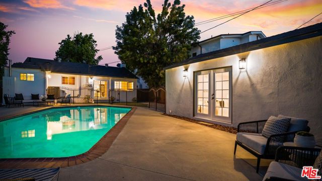 Backyard Twilight (Pool & Converted Garage_