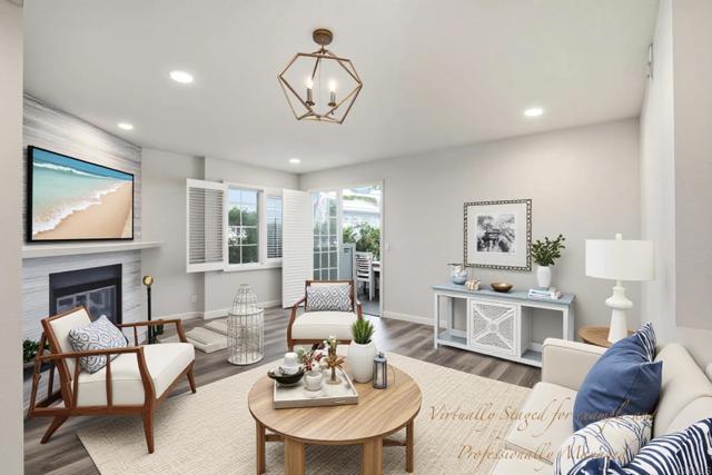 Family room with gas fireplace