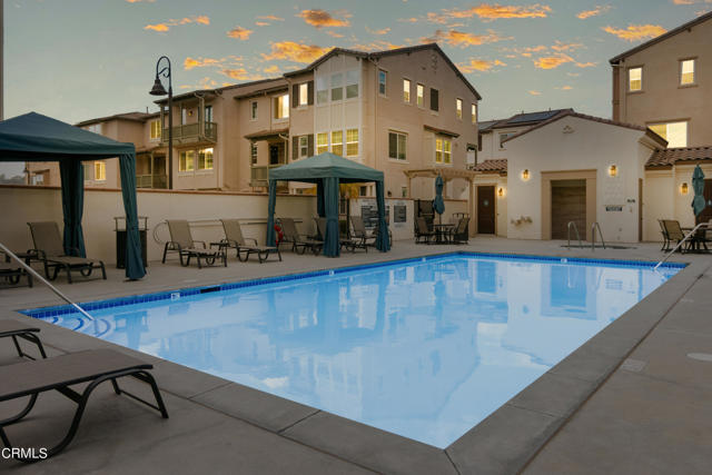 Pool sunset at 583 MUSTANG