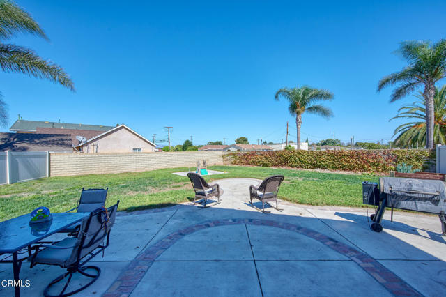 Patio and backyard