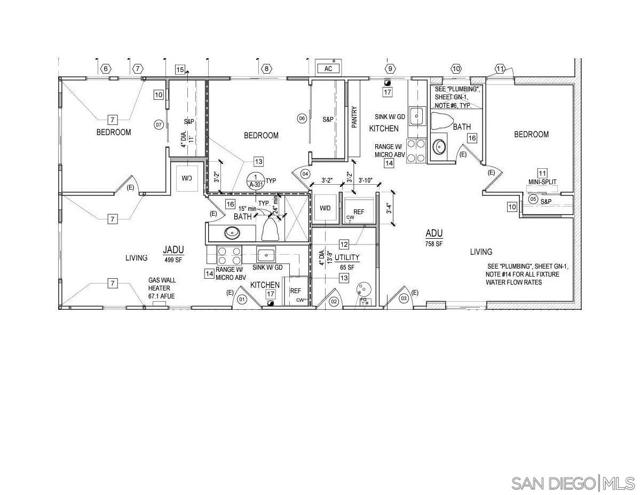 Lower level ADUs floorplans