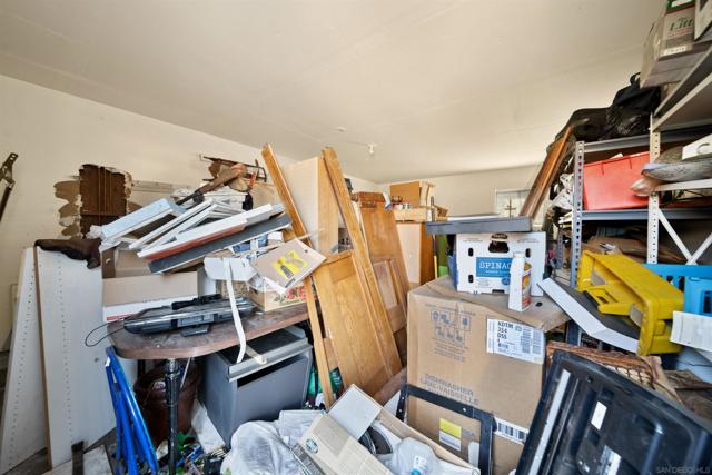 One of two garages.