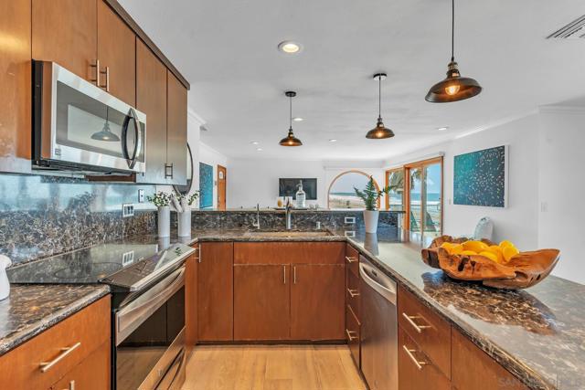 Open kitchen with big ocean views